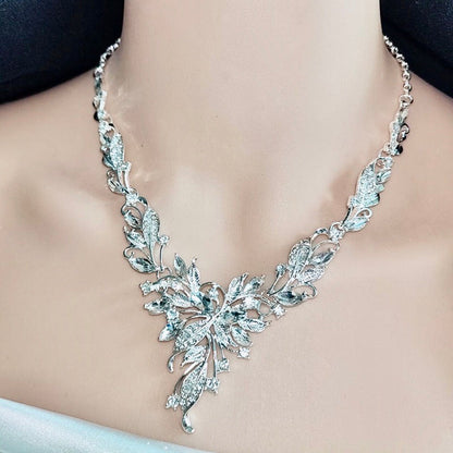 "Silvana" - Silver Cubic Zirconia 3-Piece Bridal Jewelry Set With Tiara