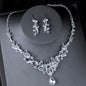 Rosamund - Silver Cubic Zirconia 3-Piece Bridal Jewelry Set With Tiara