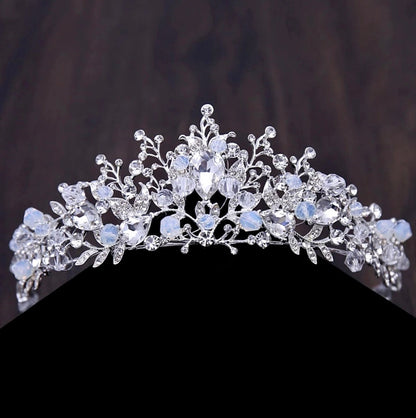 Liana - Bridal 3-Piece Jewelry Set With Tiara - Available in Gold and Silver