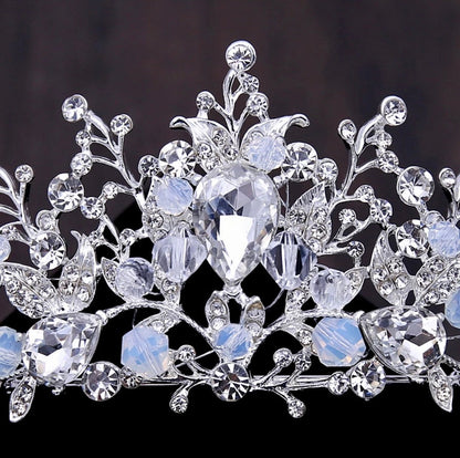 Liana - Bridal 3-Piece Jewelry Set With Tiara - Available in Gold and Silver