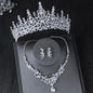 Rosamund - Silver Cubic Zirconia 3-Piece Bridal Jewelry Set With Tiara