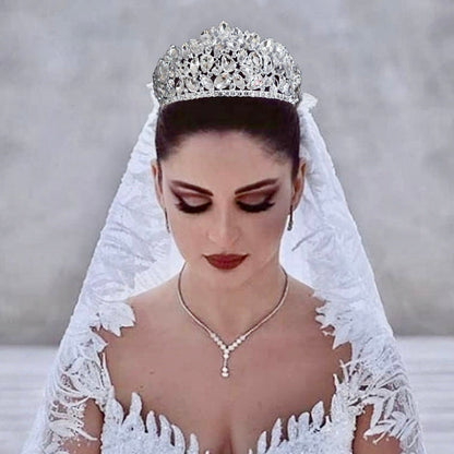 Gentiana - Silver Wedding Rhinestone Tiara