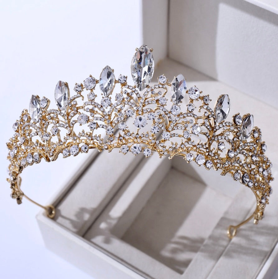 Elowen - Victorian Gothic Bridal Tiara - Available in Rose Gold, Silver and Yellow Gold