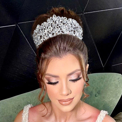 Gentiana - Silver Wedding Rhinestone Tiara