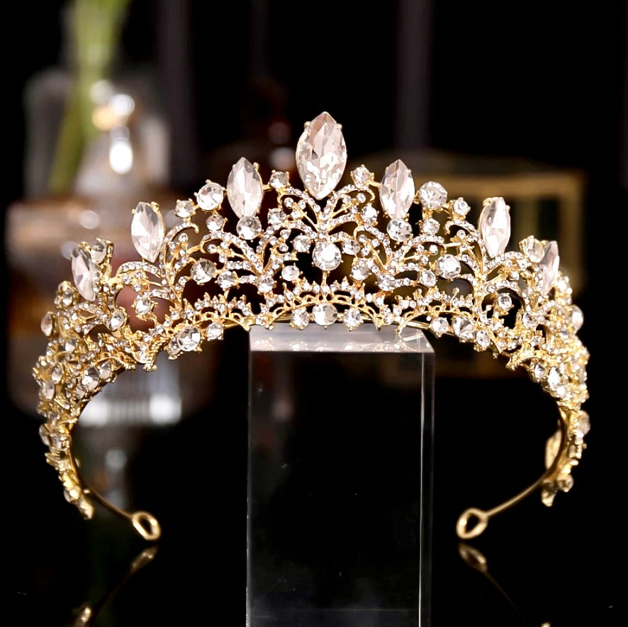 Elowen - Victorian Gothic Bridal Tiara - Available in Rose Gold, Silver and Yellow Gold