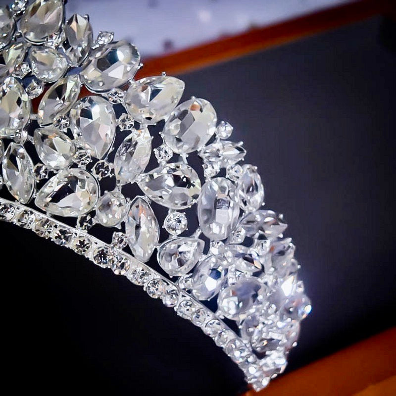 Gentiana - Silver Wedding Rhinestone Tiara