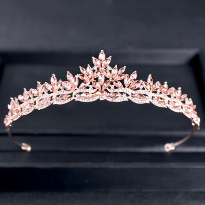Rachel - Wedding Rhinestone Tiara - Available in Silver, Yellow Gold and Rose Gold