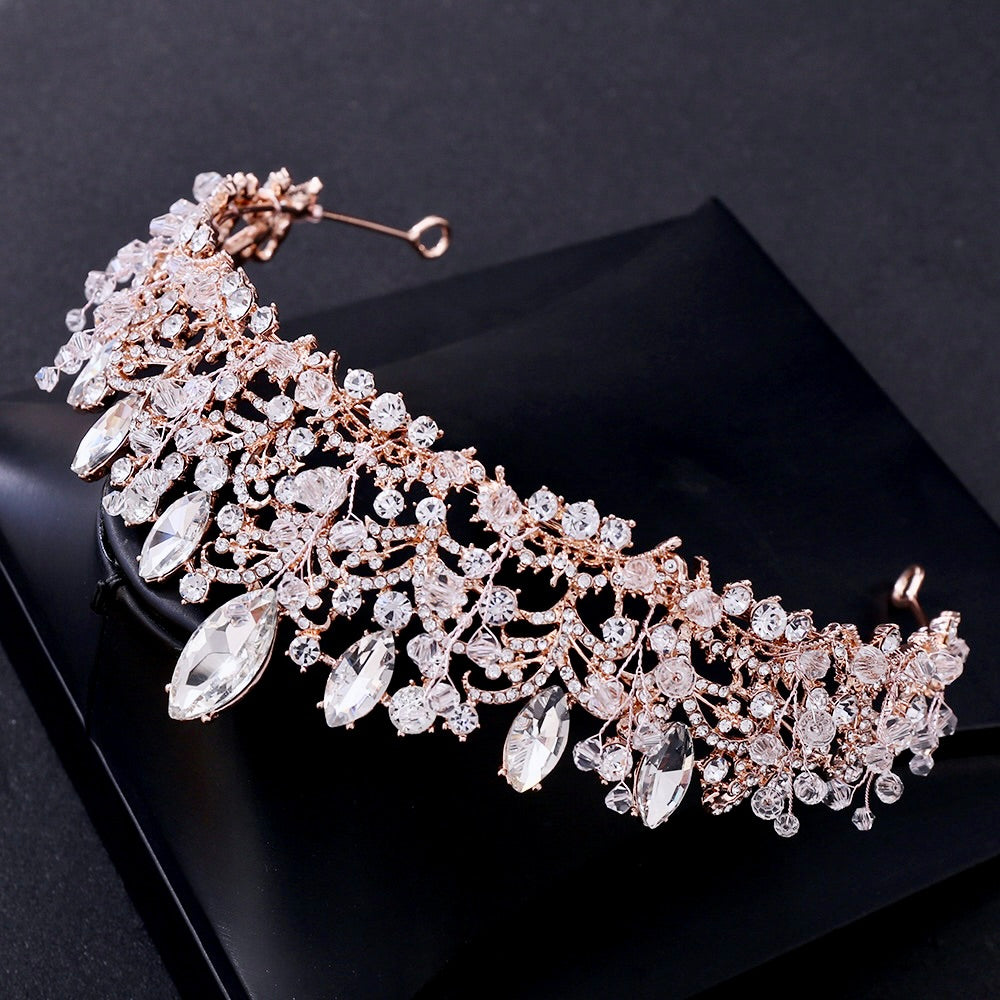 Elowen - Victorian Gothic Bridal Tiara - Available in Rose Gold, Silver and Yellow Gold