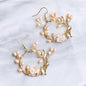 "Floriana" - Romantic Freshwater Pearl Bridal Earrings