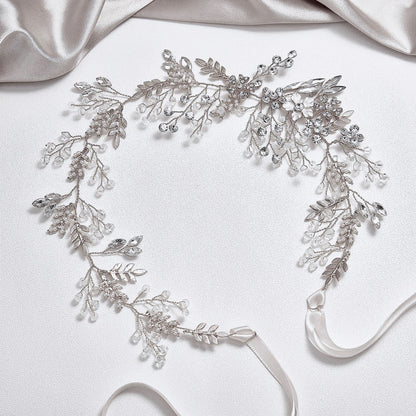 "Harley" - Romantic Pearl Bridal Headband - Available in Gold and Silver