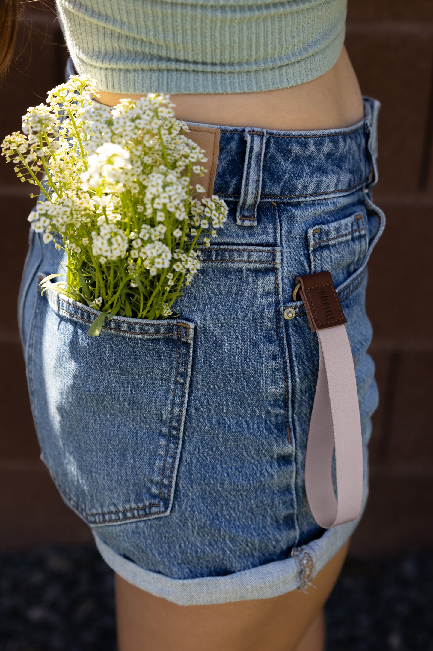 Solid-Colored Wristlet Keychain
