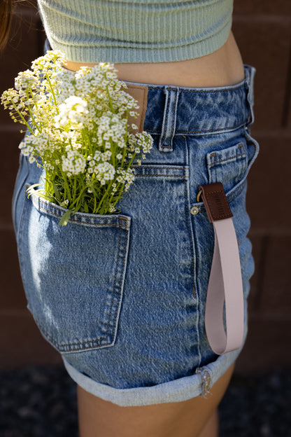 Solid-Colored Wristlet Keychain