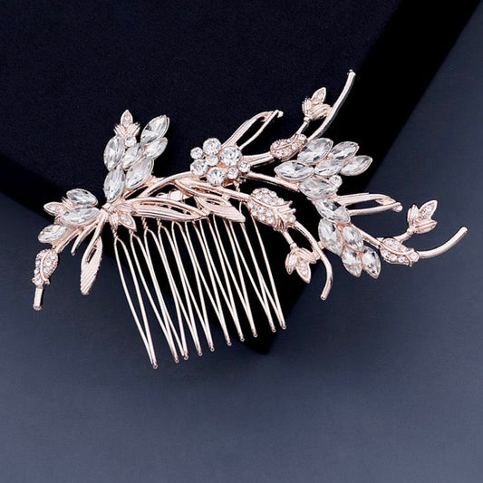 "Fleury" - Rose Gold Bridal Hair Comb