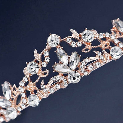 Kenna - Crystal Bridal Tiara - Available in Rose Gold and Silver