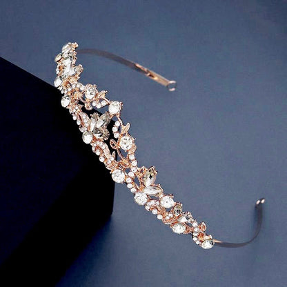 Kenna - Crystal Bridal Tiara - Available in Rose Gold and Silver