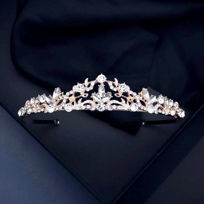 Kenna - Crystal Bridal Tiara - Available in Rose Gold and Silver