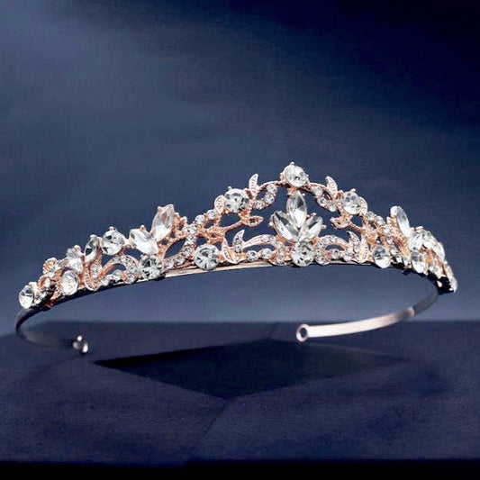 Kenna - Crystal Bridal Tiara - Available in Rose Gold and Silver