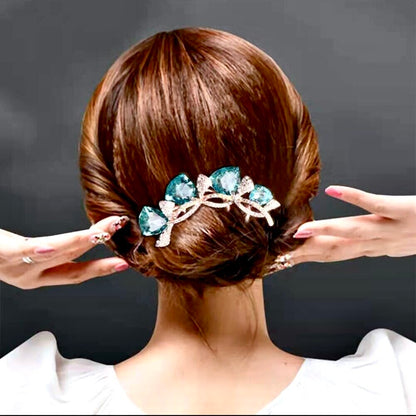 "Audie" - Rose Gold CZ Bridal Hair Comb - More Colors