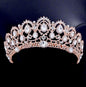 Chrysta - Rhinestone Bridal Tiara - Available in Silver, Rose Gold and Yellow Gold
