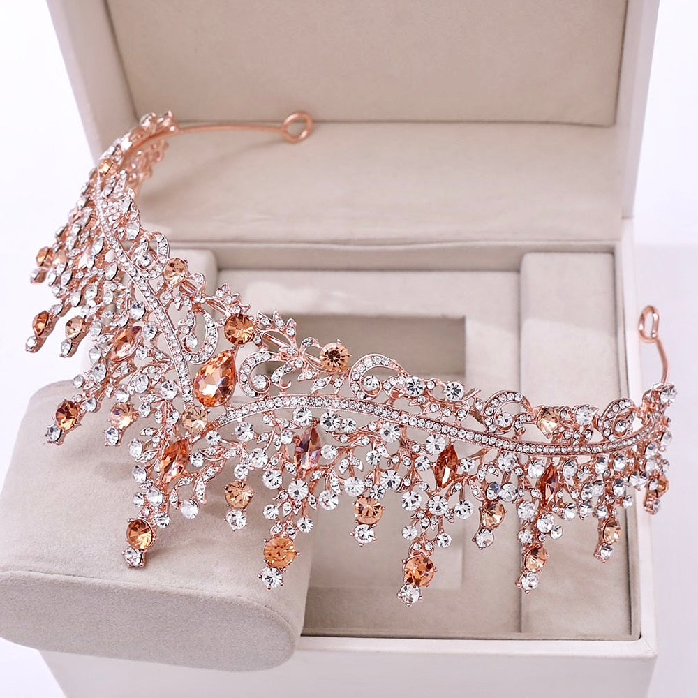 Rosamund - Baroque Bridal Tiara - More Colors