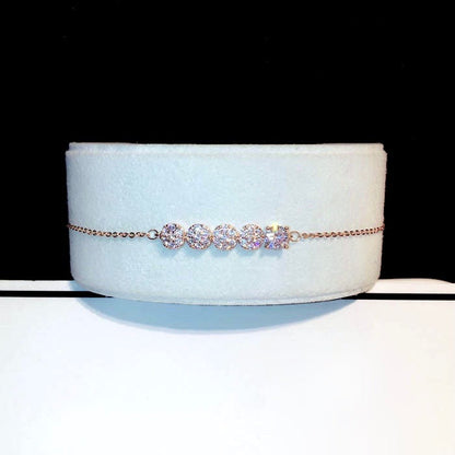 "Crissy" - Rose Gold Cubic Zirconia Bridal/Bridesmaid Bracelet