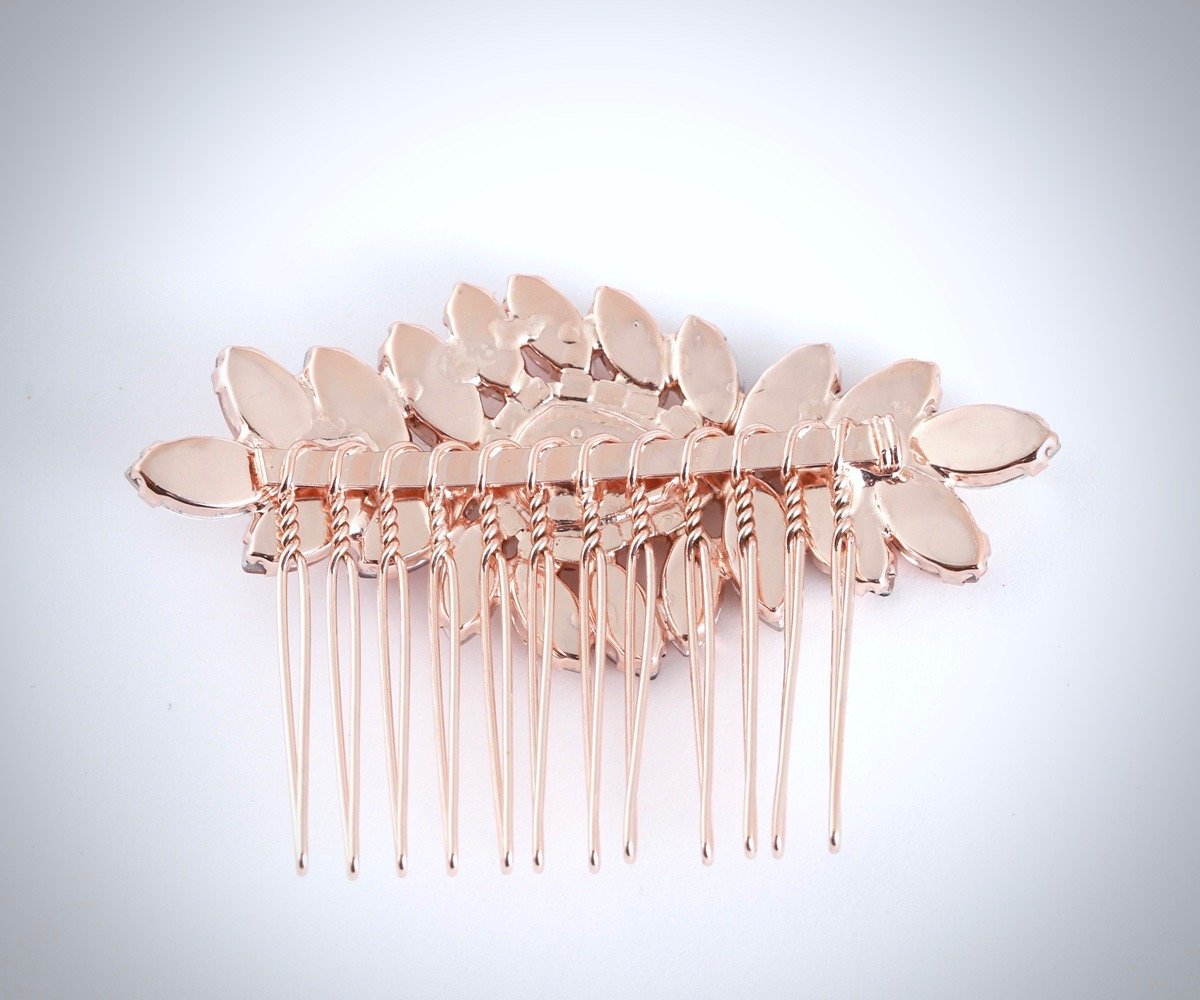 "Rosenna" - Rose Gold Bridal Hair Comb