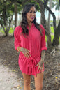 Pink Belted Mini Dress -clearance
