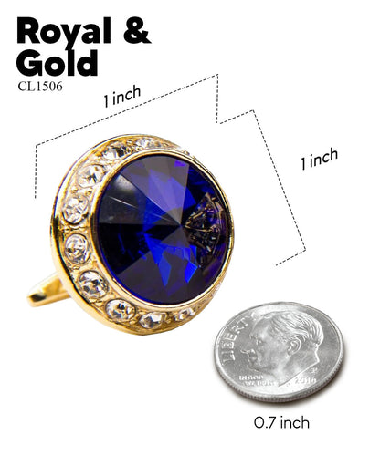 Vittorio Vico Large Bling Colorstone Cufflinks: CL15XX Series
