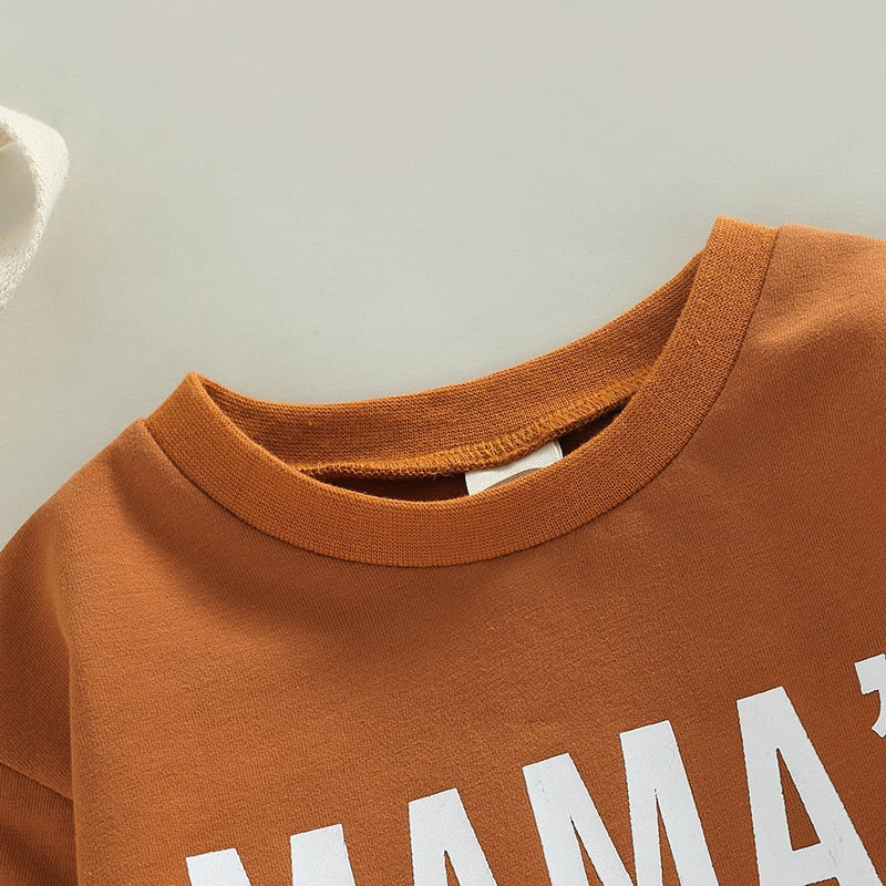 Infant Baby Boy Girl Mamas Coffee Date Print Long Sleeve Bubble Romper