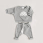 2 Piece Neutral Newborn Baby Toddler Girl Long Sleeve Top And Pants