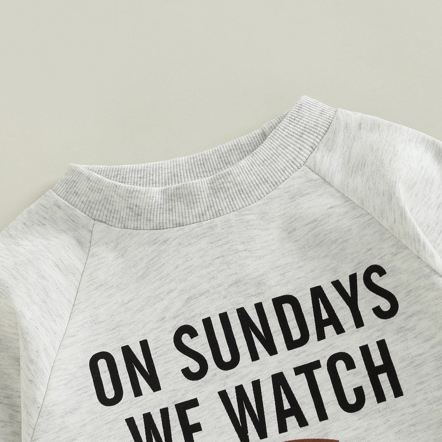 Infant Baby Girl Boy Romper On Sundays We Watch Football With Daddy Mommy Jumpsuit Long Sleeve Pants