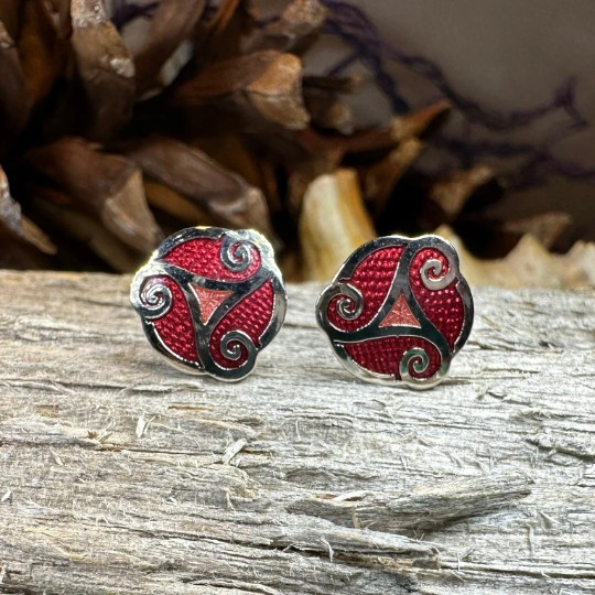 Celtic Spiral Stud Earrings