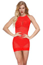 Seamless Mesh High Neck Dress