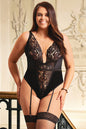 Plus Size Velvet V-Cut Teddy