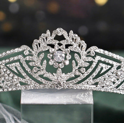 "Fontaine" - Silver Crystal Bridal Tiara