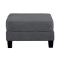 Dark Gray 3 Piece Set Comfy Sofa Couch 3-Seater & Loveseat Sofa with Storage Ottoman for Living Room with USB, Side Pockets, Pillows included