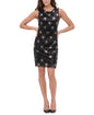 Tommy Hilfiger Women's Sequined Stars Sheath Dress Black Size 18