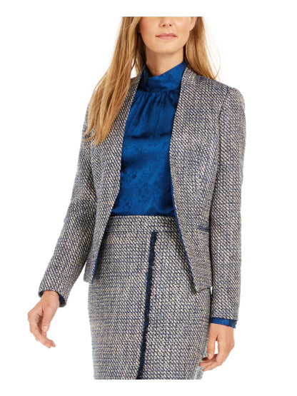 Calvin Klein Women's Blazer Wear to Work Jacket Blue Size 8