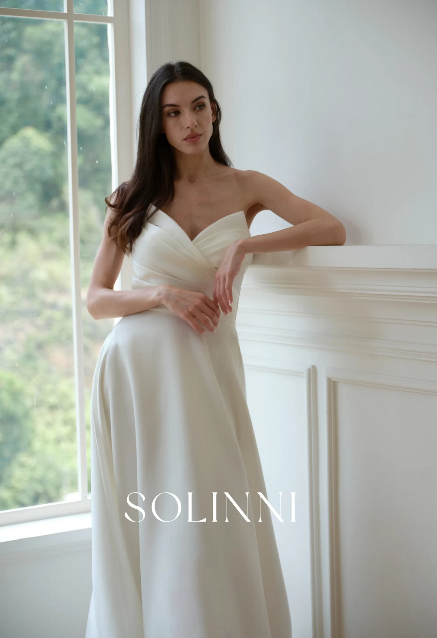 Kaya – Mikado Wedding Dress with Detachable Colorful Bow