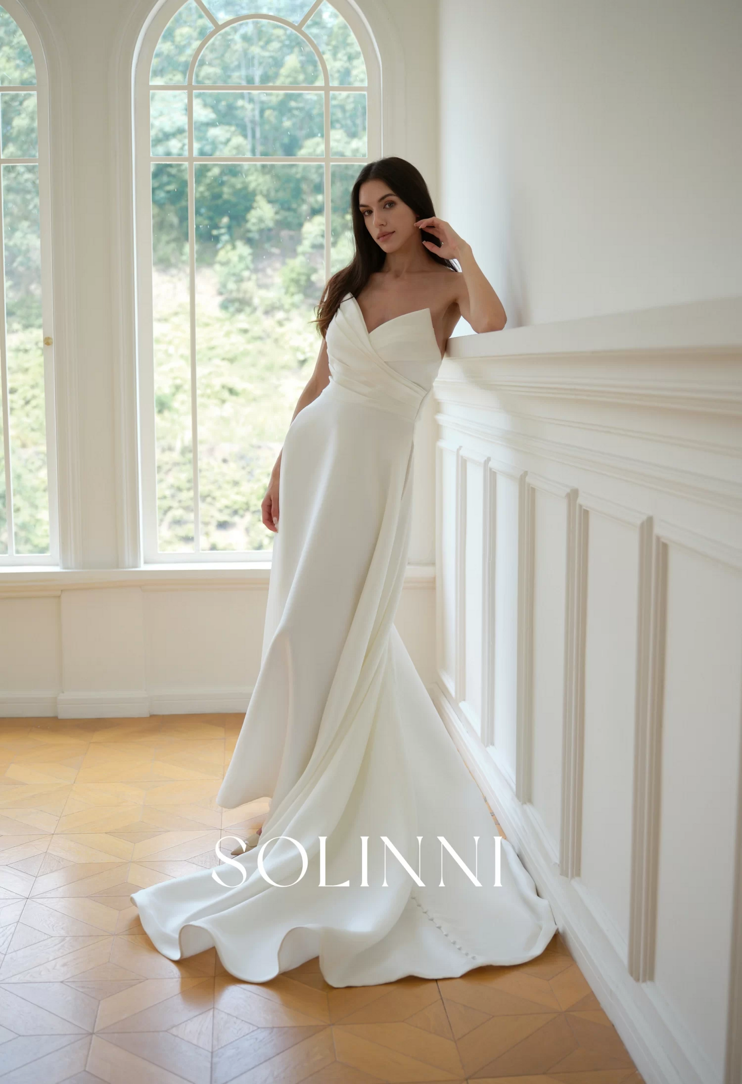 Kaya – Mikado Wedding Dress with Detachable Colorful Bow