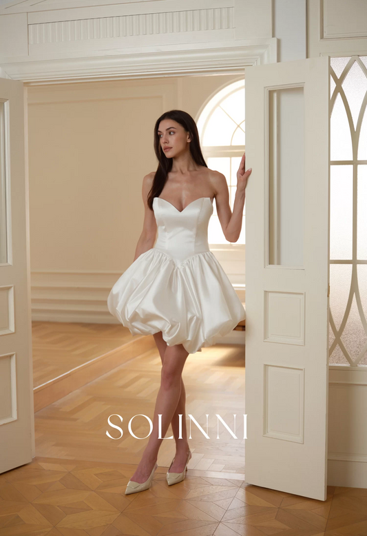 Ryle – Short Taffeta Wedding Dress with Bubble Skirt