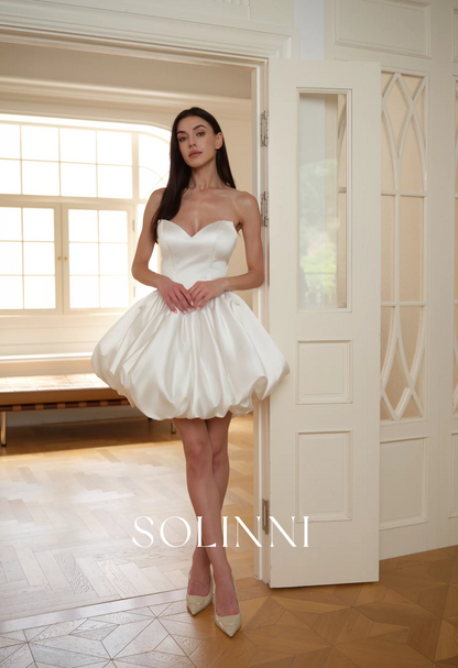 Ryle – Short Taffeta Wedding Dress with Bubble Skirt