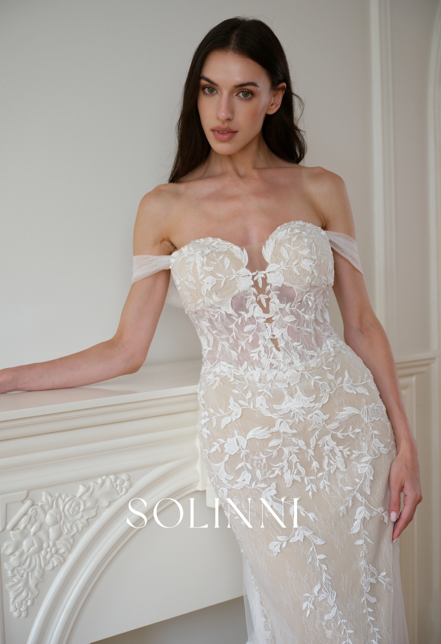 Seraphina – Fit and Flare Lace Wedding Dress with Detachable Sleeves