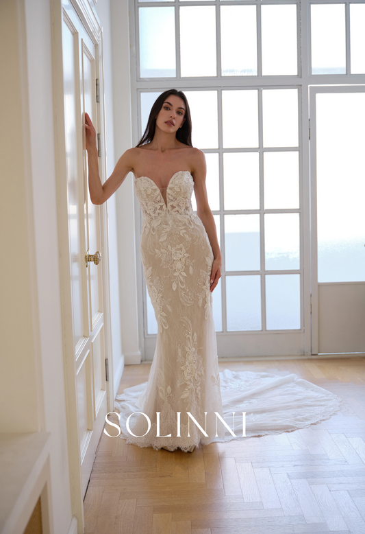 Sylvie – Lace Mermaid Wedding Dress with Sweetheart Neckline