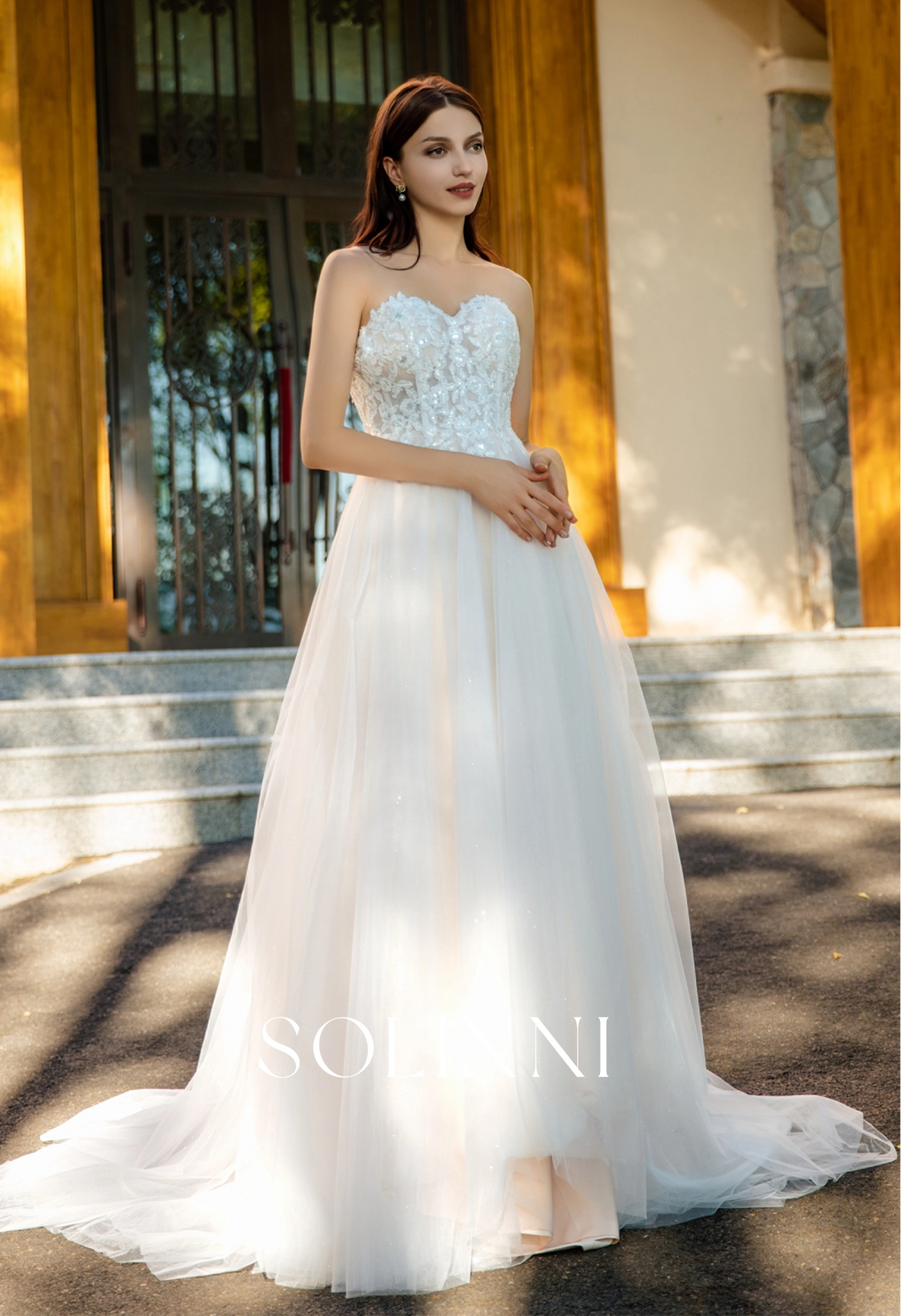 Versatile Sequin Lace Gown with Shimmering Tulle Skirt