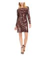 Vince Camuto Women's Sequined Short Cocktail and Party Dress Red Size 4