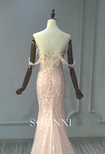 Multi-Color Bridal Gown with Detachable Straps