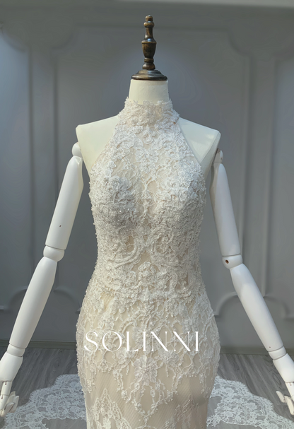 Vintage Style Lace Wedding Dress with Gorgeous Train