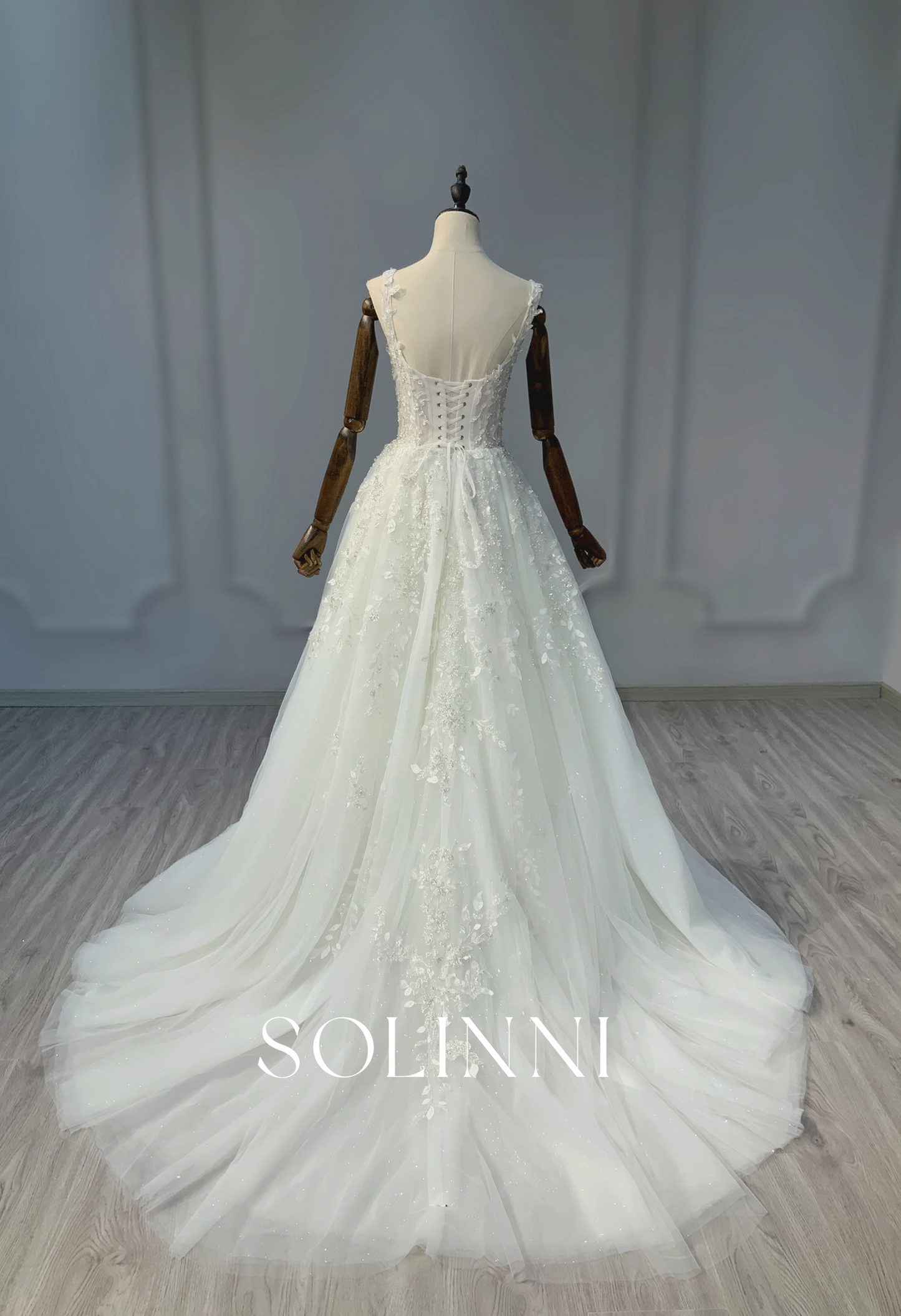 Timeless A-Line Gown with Delicate Lace