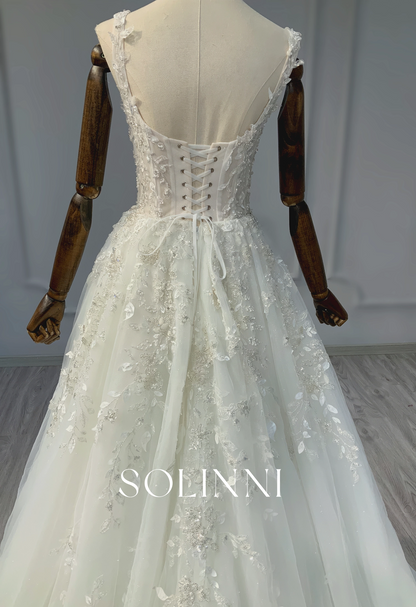 Timeless A-Line Gown with Delicate Lace